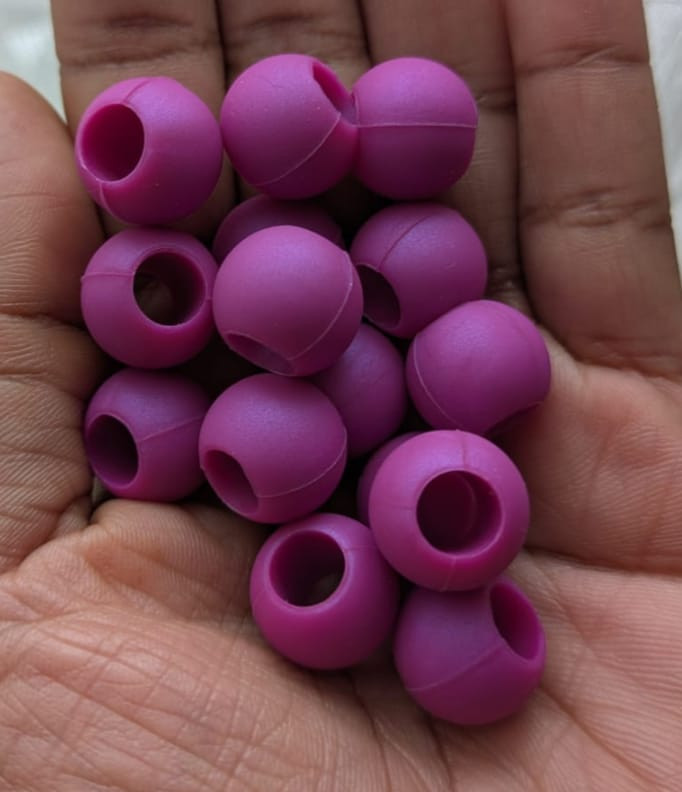 24 Dark Pink Beads